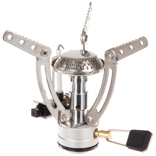 Fox outdoor gas stove, small, stainless steel burner with aluminum valve